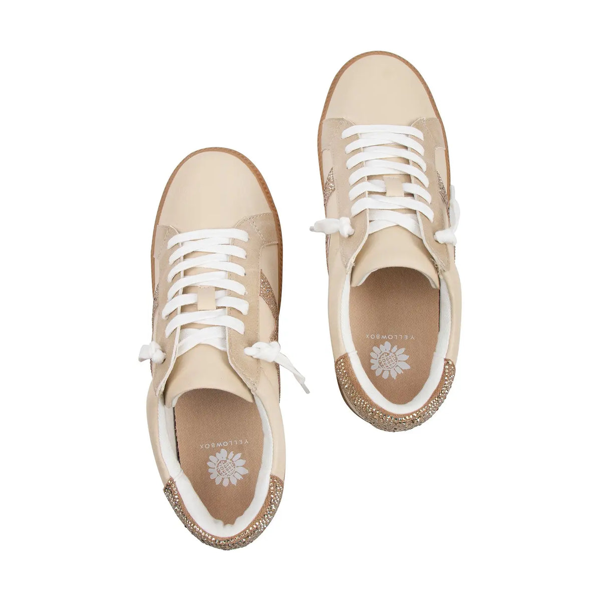 Cream & Sparkle Sneakers | Yellowbox