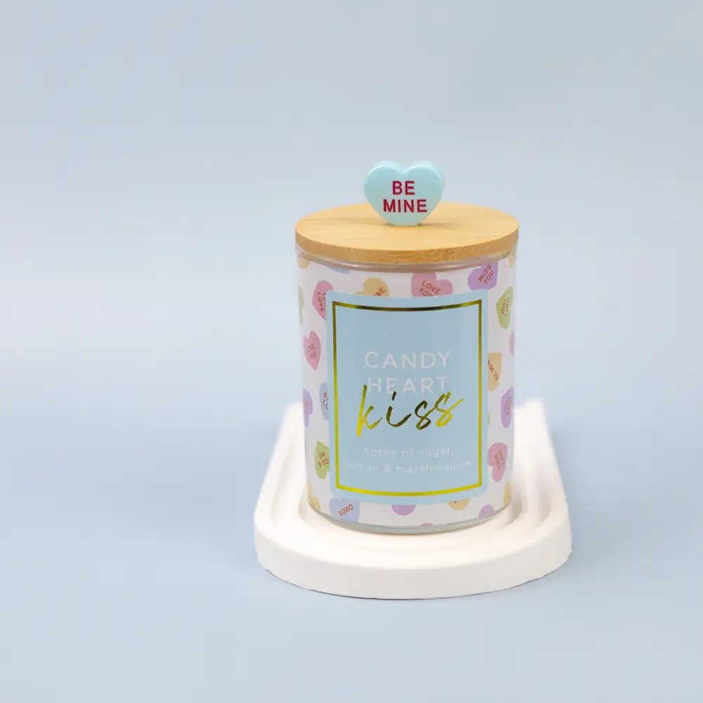 Candy Heart Kiss Candle