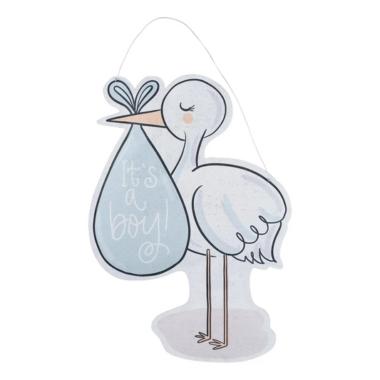 Stork It's A Boy/ It's A Girl Reversible Door Hanger