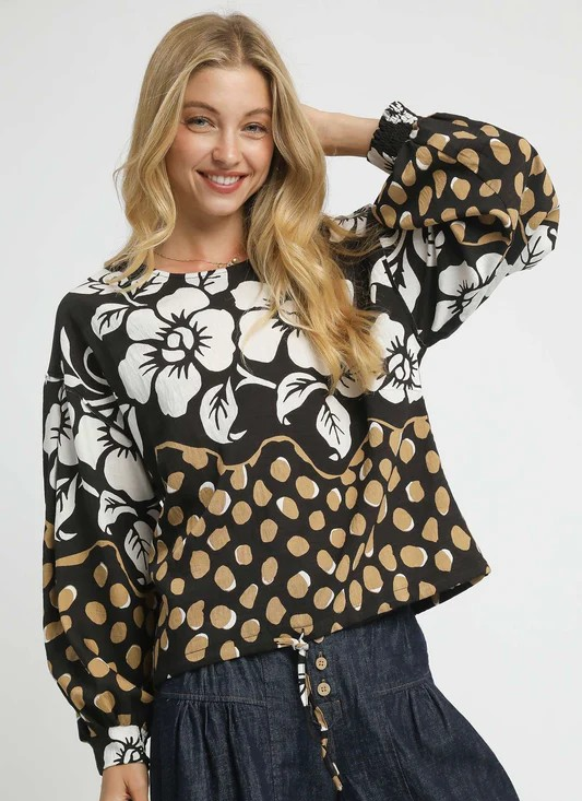 Midnight Bloom Blouse