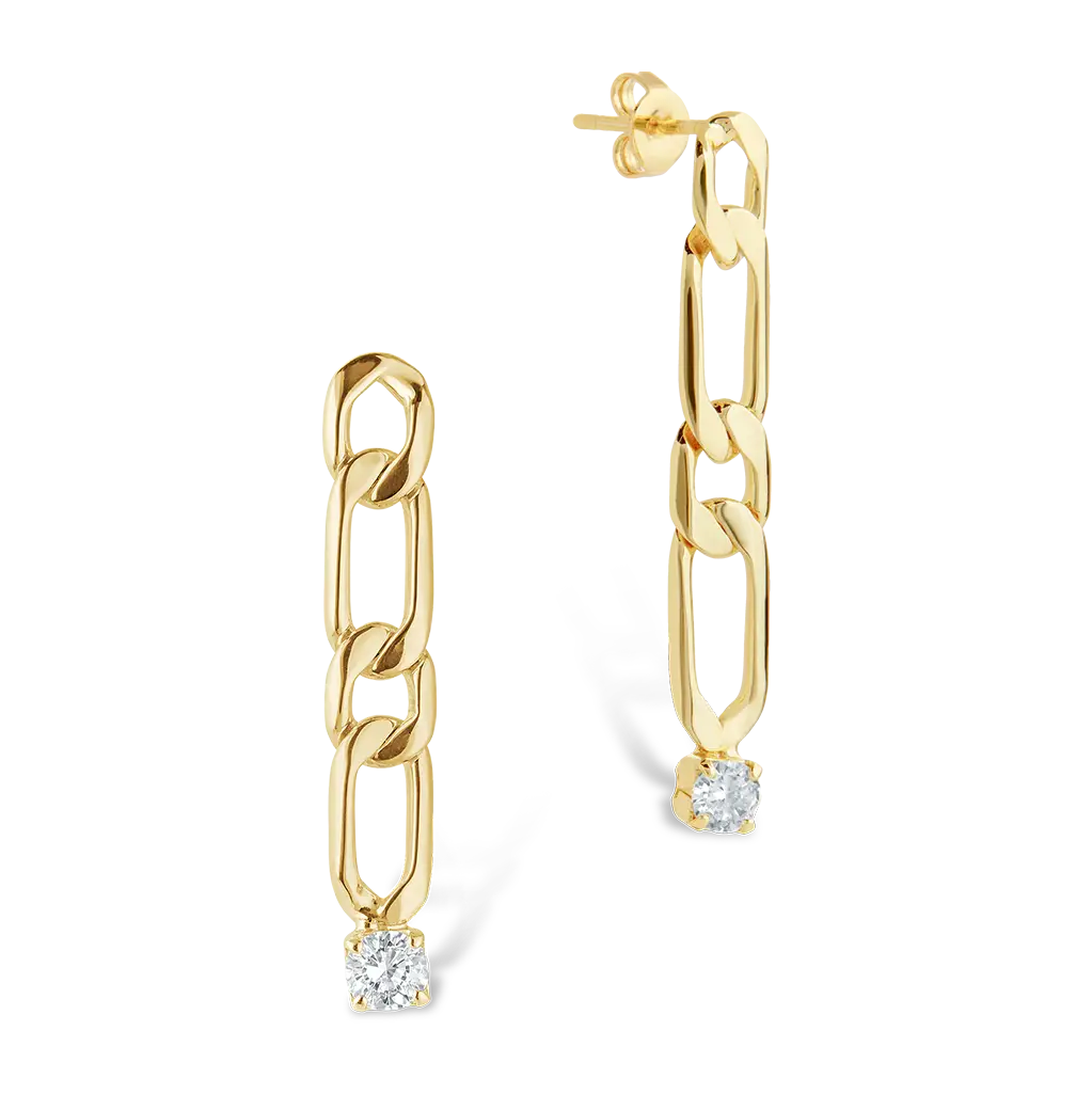 Trinity Link Drop Earrings