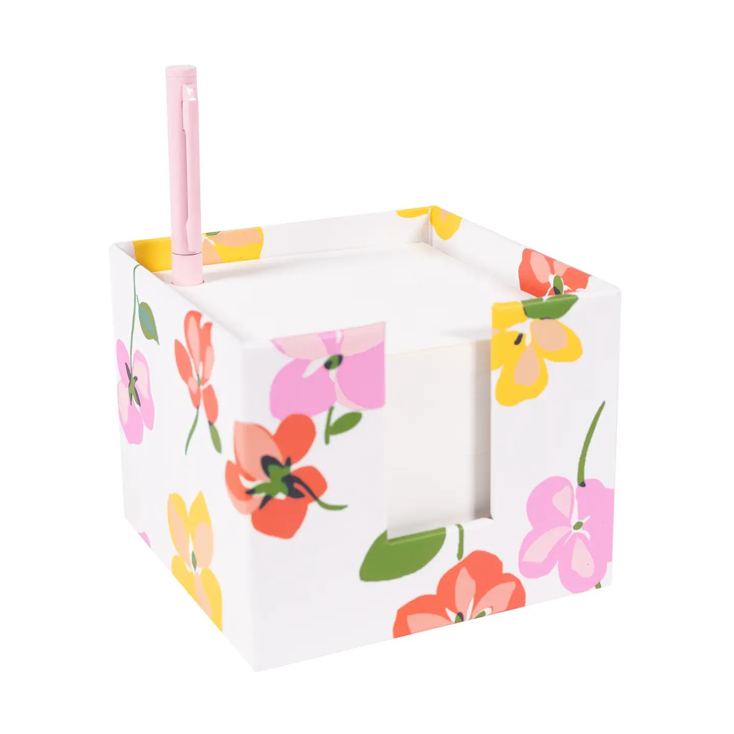 Spring Pansies Notecube with Pen | Kate Spade