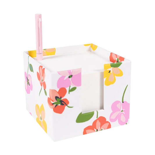Spring Pansies Notecube with Pen | Kate Spade