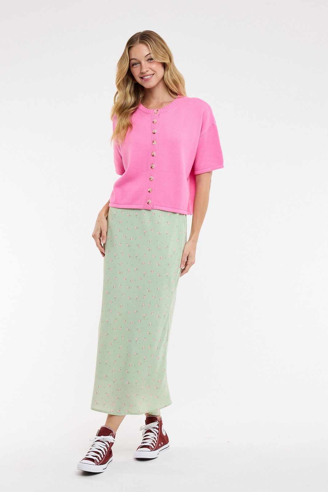 Hot Pink Summer Knit Sweater