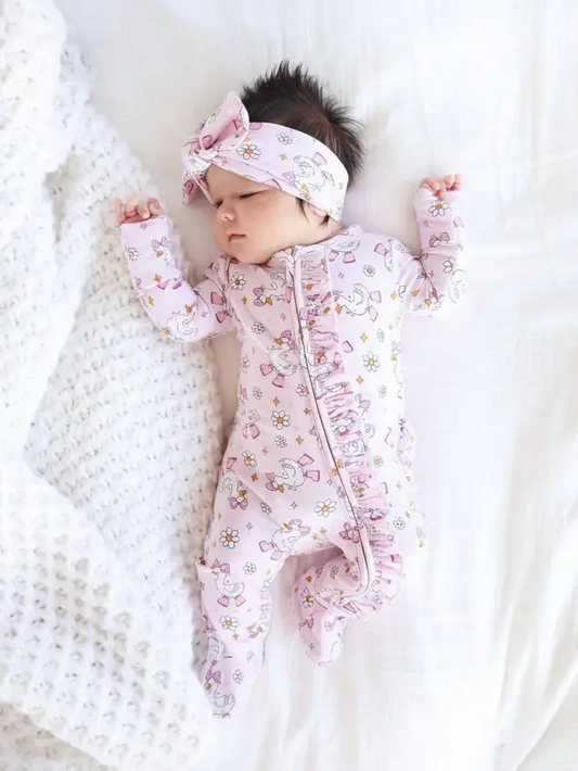 Silly Goose Zipper Footie | NB|  Caden Lane