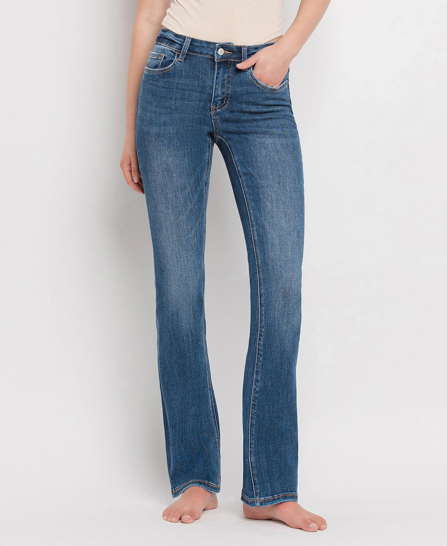 Mid Rise Bootcut Jeans | Lovervet