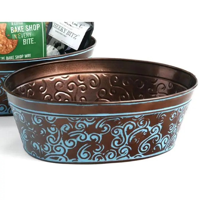 12 inch Brown Oval Tub
