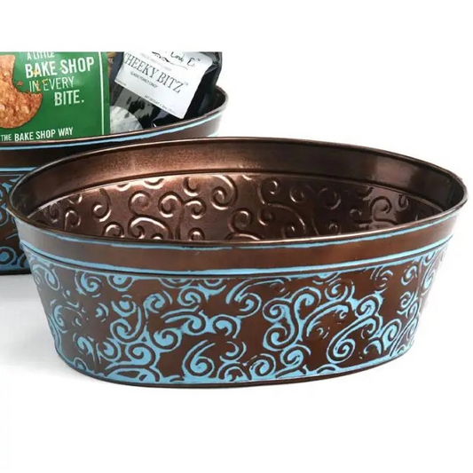 12 inch Brown Oval Tub