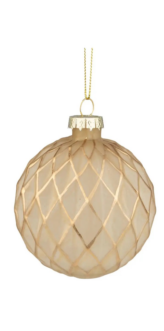 Gold Molded Stripe Ornament