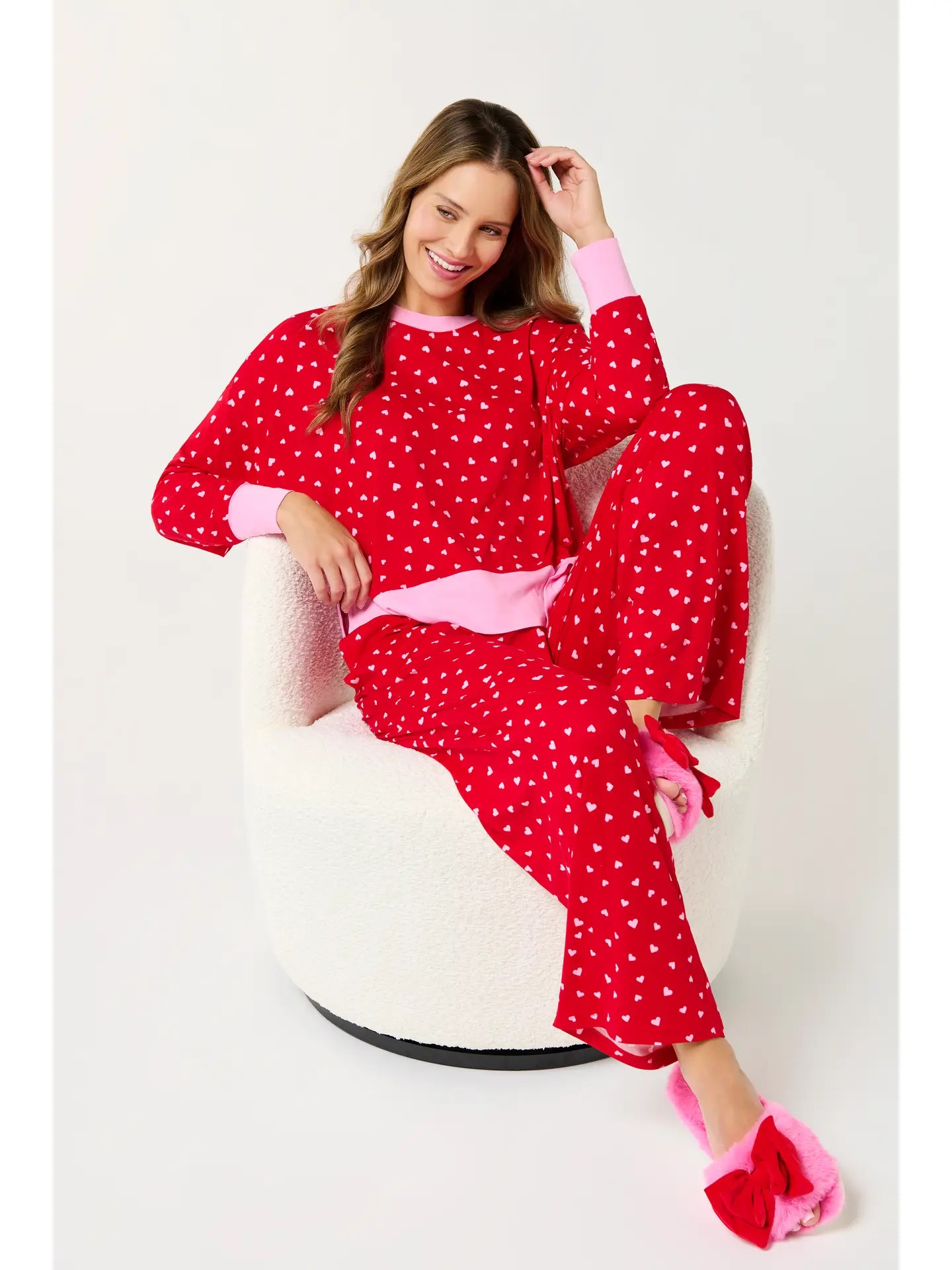 Mini Hearts Jersey Pajama Set