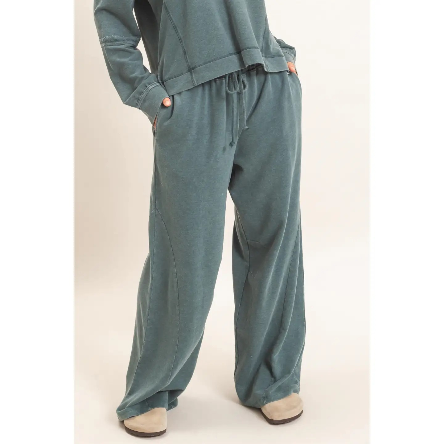 Mineral Wash Wide Leg Pants | Multiple Colors