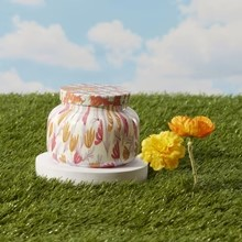 Pineapple Flower Pattern Play Signature Candle | capri BLUE