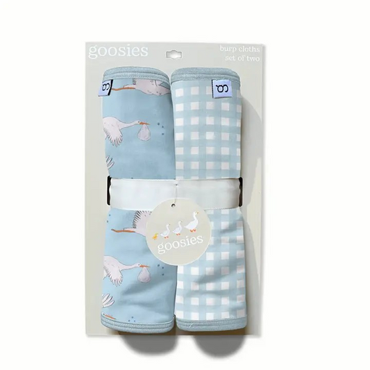 Baby Boy Storks Burp Cloth Set
