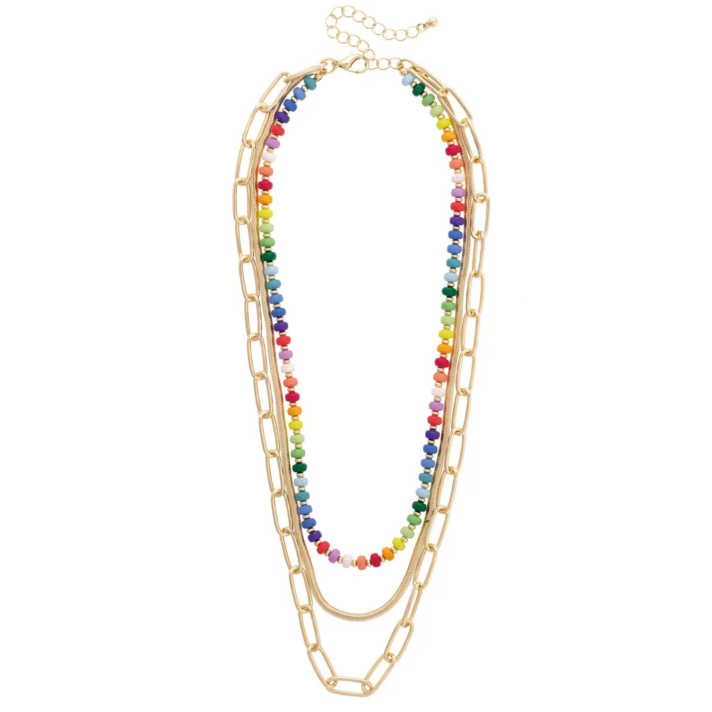 Sunday Rainbow 3 Layer Necklace