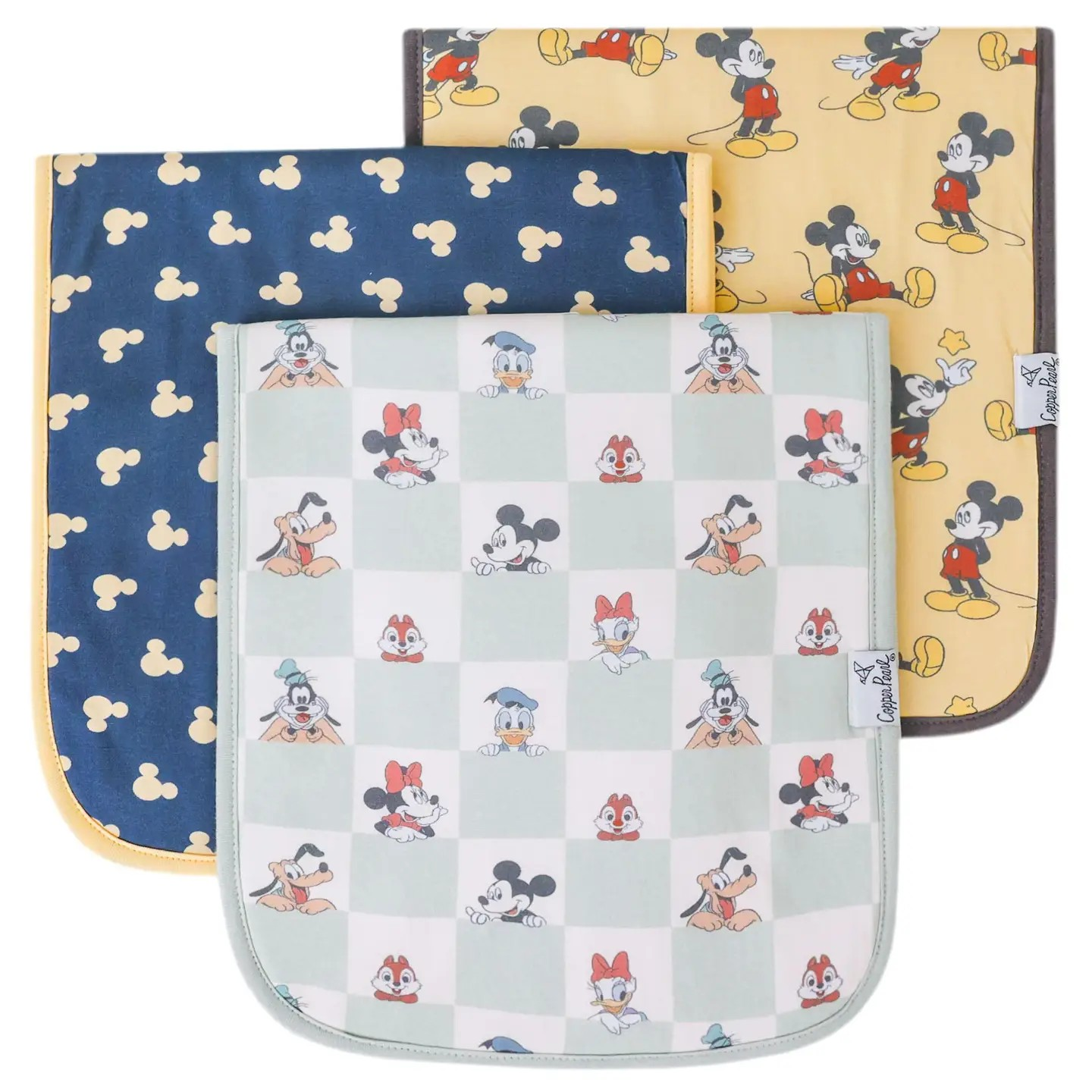 Mickey and Friends Premium Burp Cloths | Copper Pearl