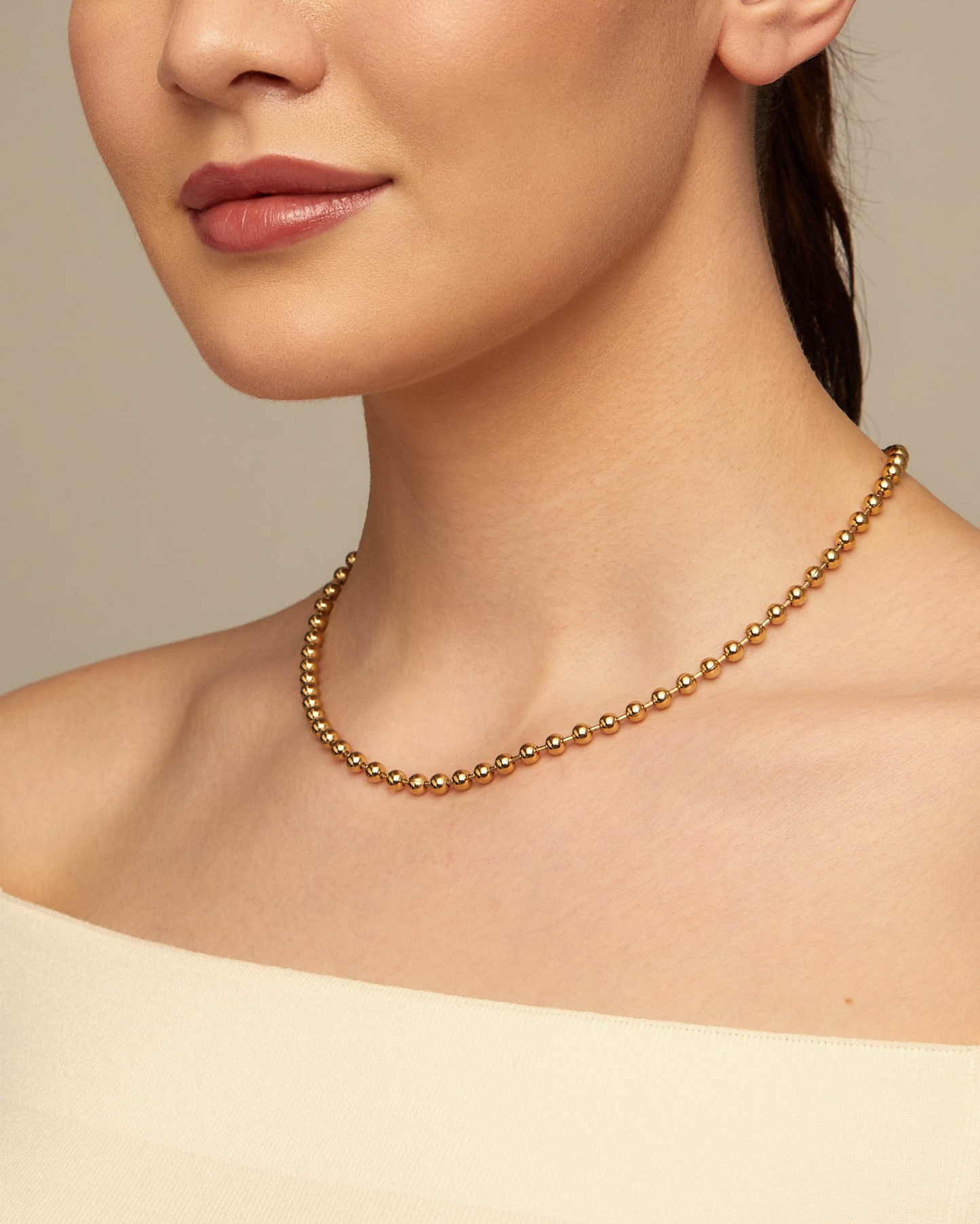 Emotions | Beaded Gold Necklace