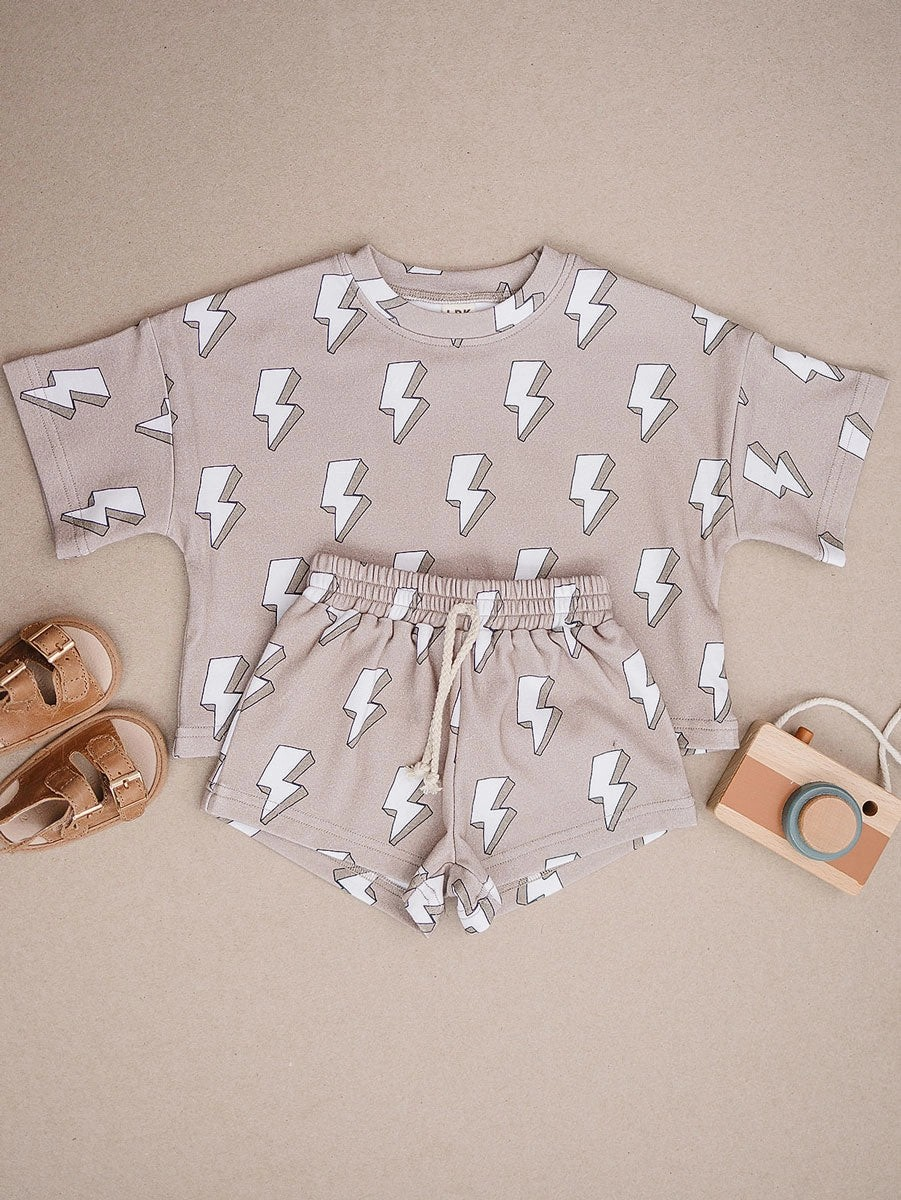 Electric Cotton 2pc Short Set | Lucky Panda