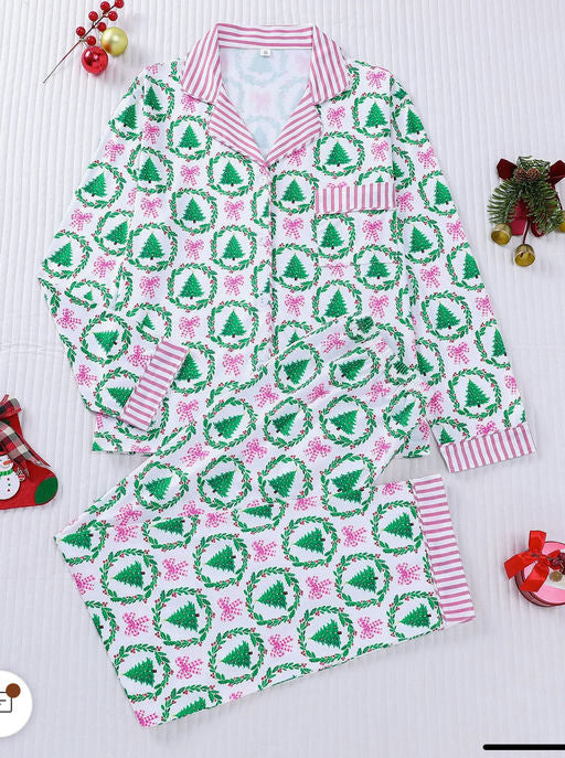 Bows & Holly Pajama Set