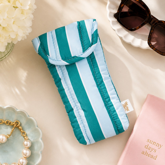 Puffy Sunglass Case | Striped
