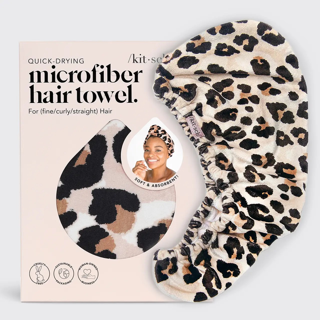 Quick Dry Hair Towel - Leopard | Kit-sch