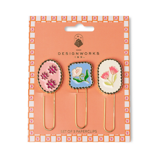 Framed Floral Paperclips