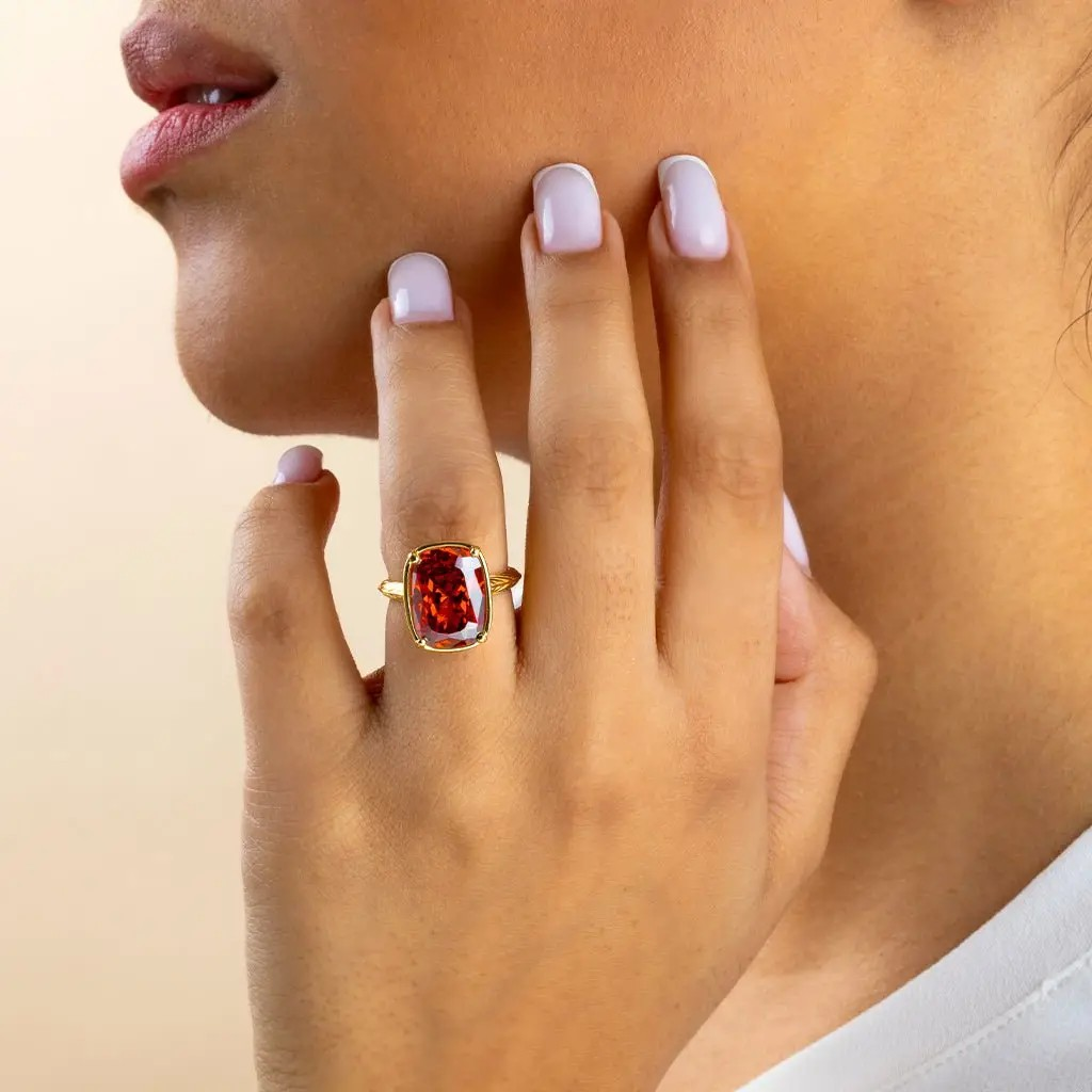 Garnet Cocktail Ring | Sz 7