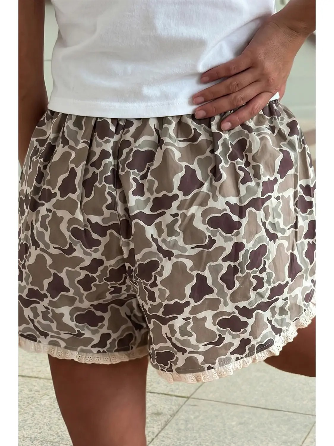 Camouflage Ruffle Boxer Shorts