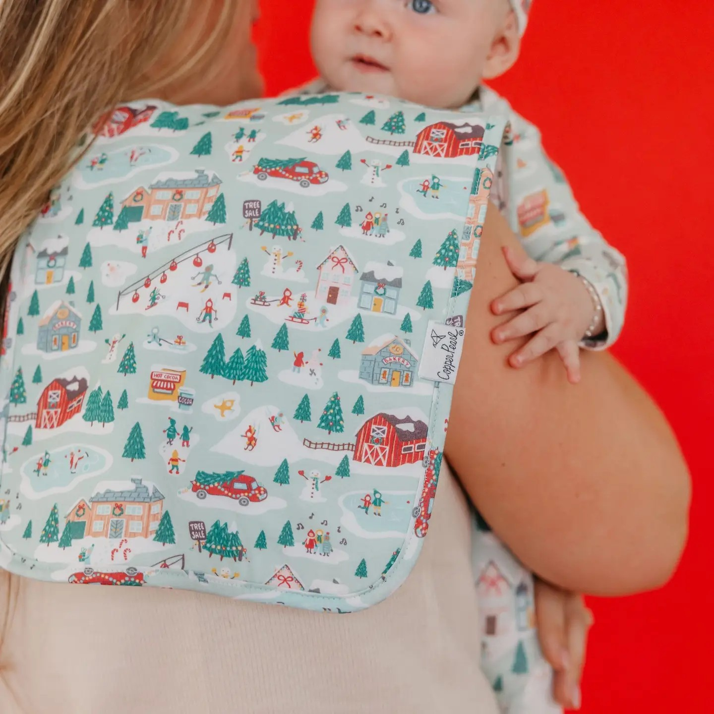 Nicholas Premium Burp Cloths | Copper Pearl