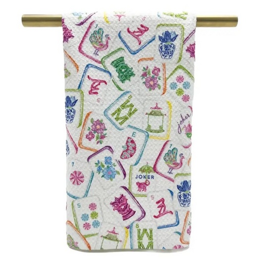 Mahjong Tiles Tea Towel