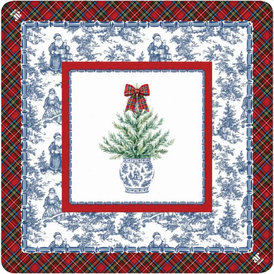 Tartan Toile Noël Mahjong Mat