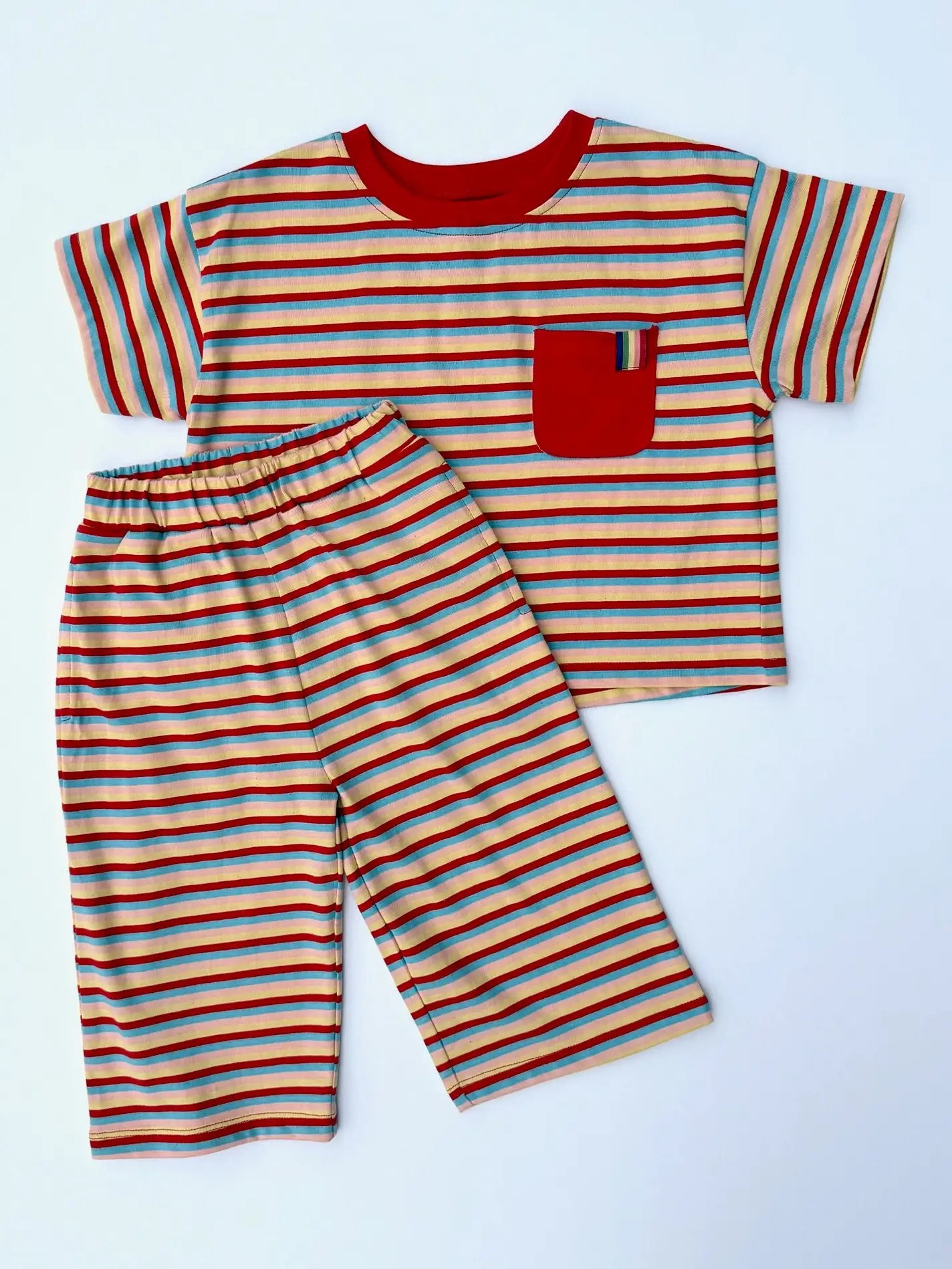 Little Birdie Set | Red Stripe