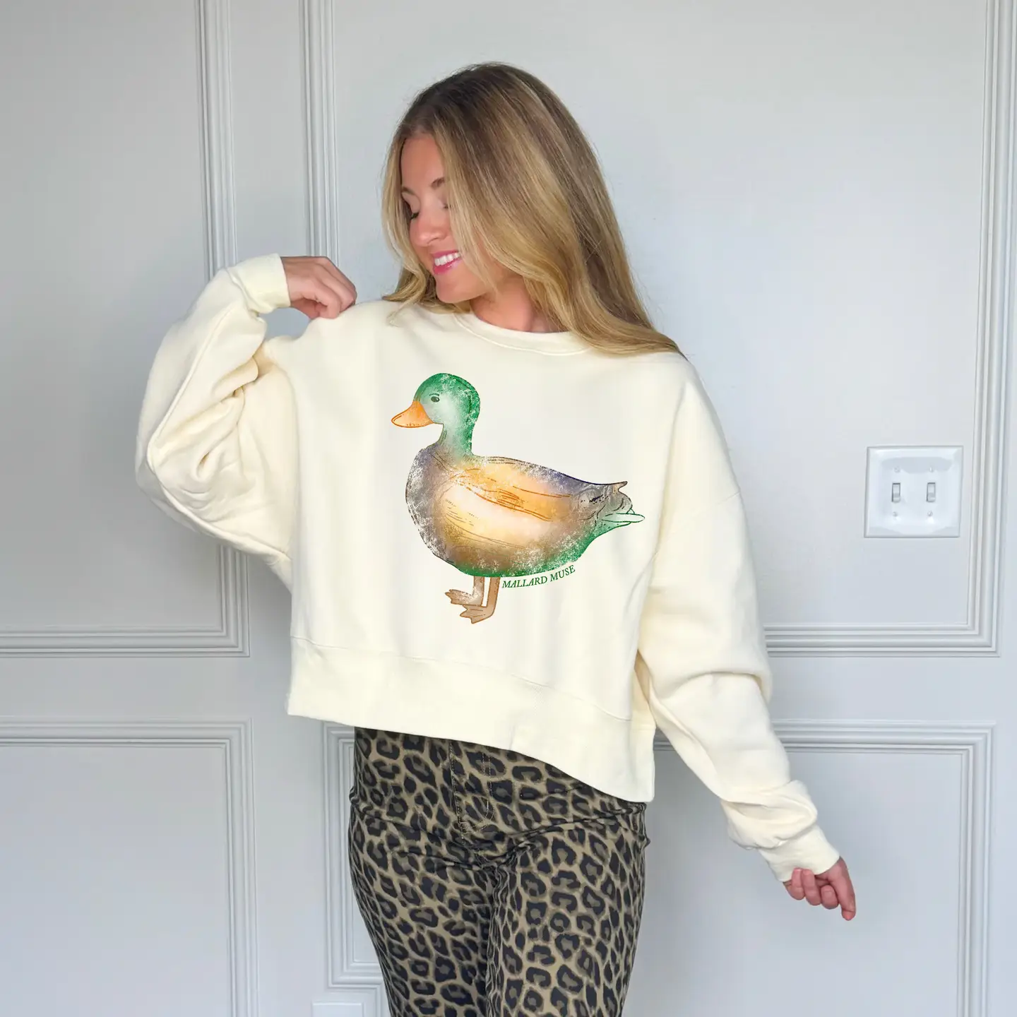 Mallard Muse Cropped Sweatshirt