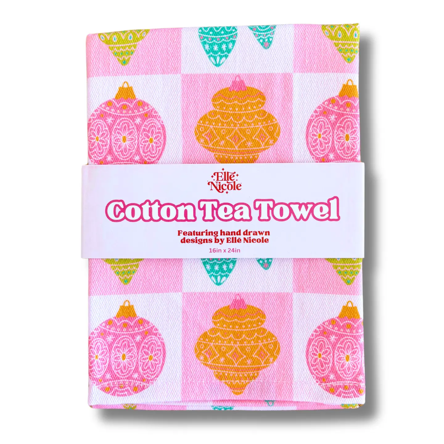 Cotton Tea Towel | Christmas Ornaments