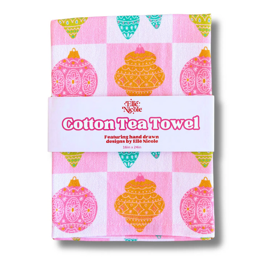 Cotton Tea Towel | Christmas Ornaments