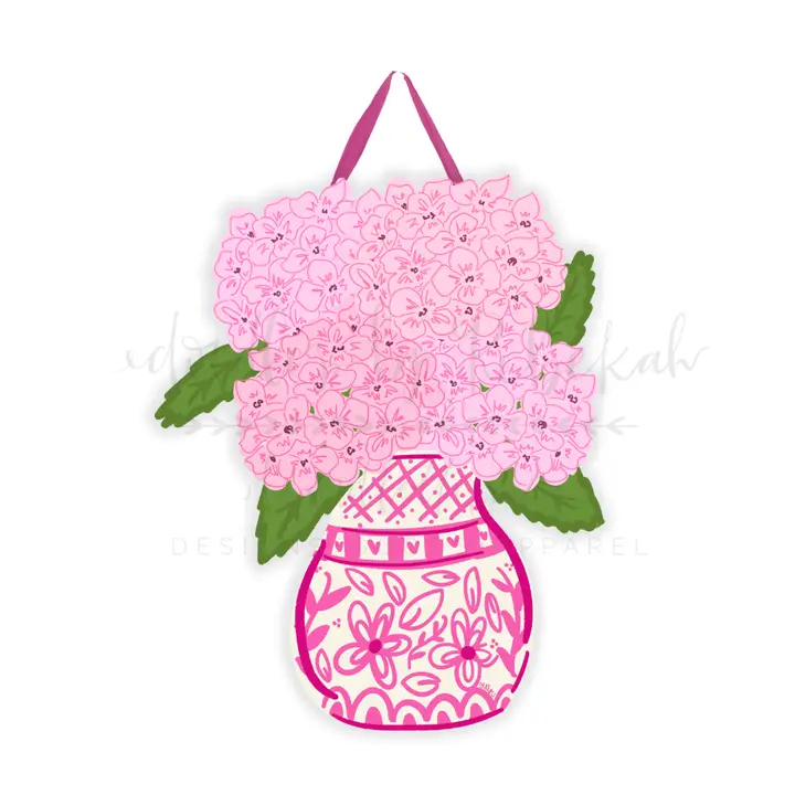 Pink Hydrangea Doorhanger