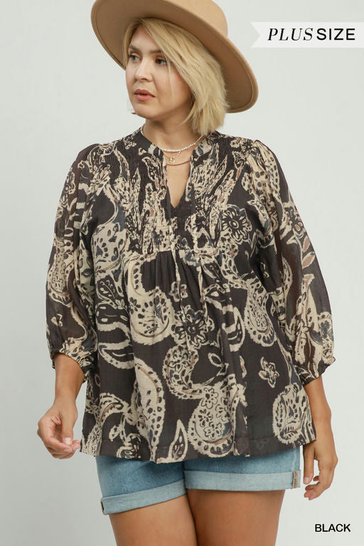 Wild at Heart Paisley Top 🤎🖤| The Curve Edit