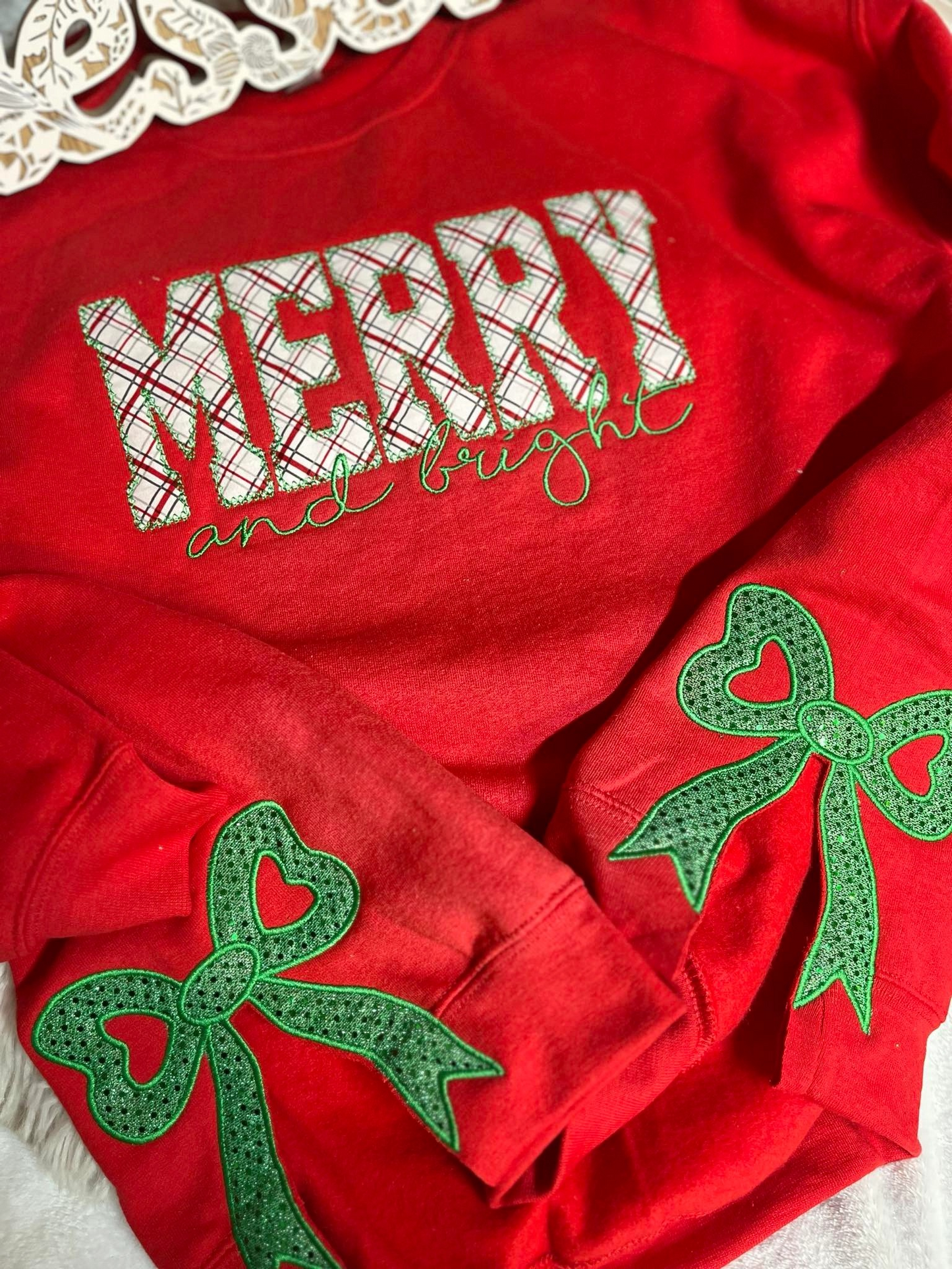 Merry & Bright Applique Sweatshirt