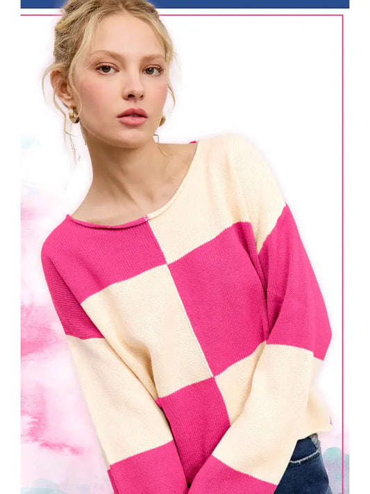 Check Her Out Sweater Pink