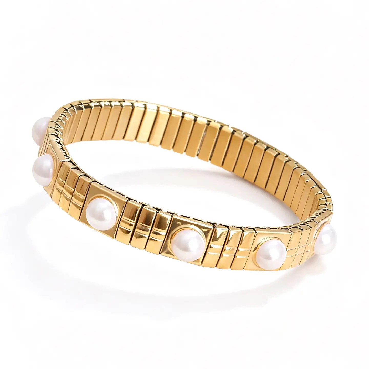Round Pearl Icon Tile Bracelet