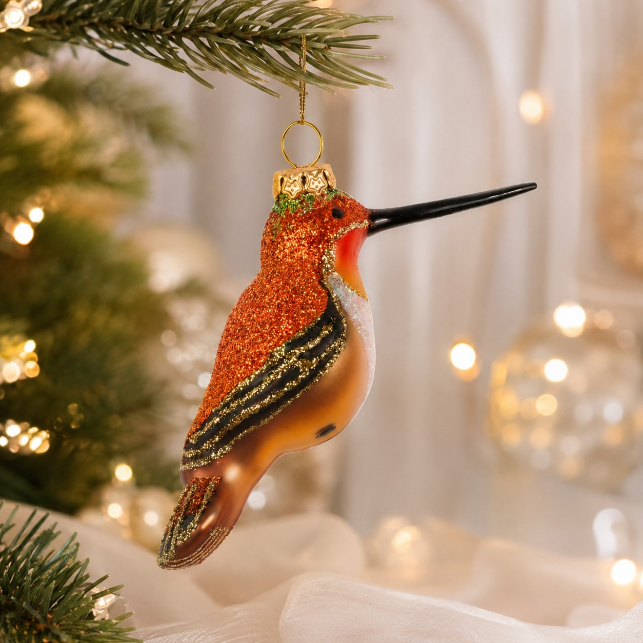 Rofous Hummingbird Ornament