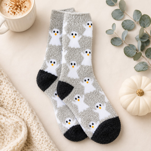 Ghost Cozy Crew Socks