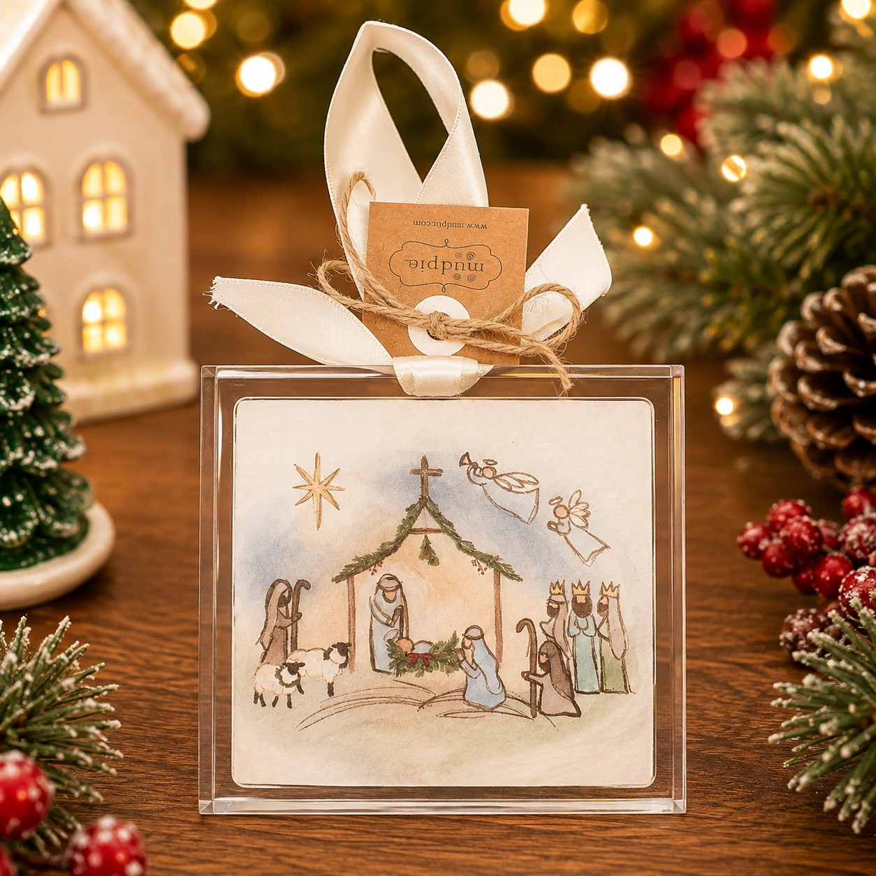 Manger Acrylic Ornament