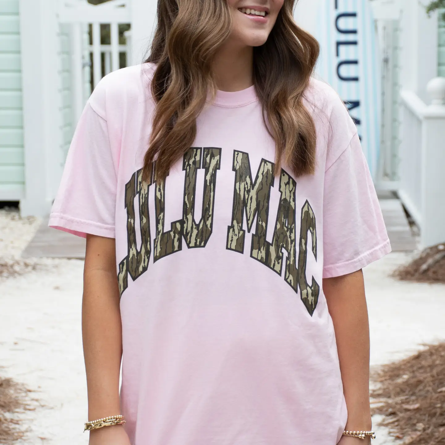 LuLu Mac Mossy Oak Pink T-Shirt
