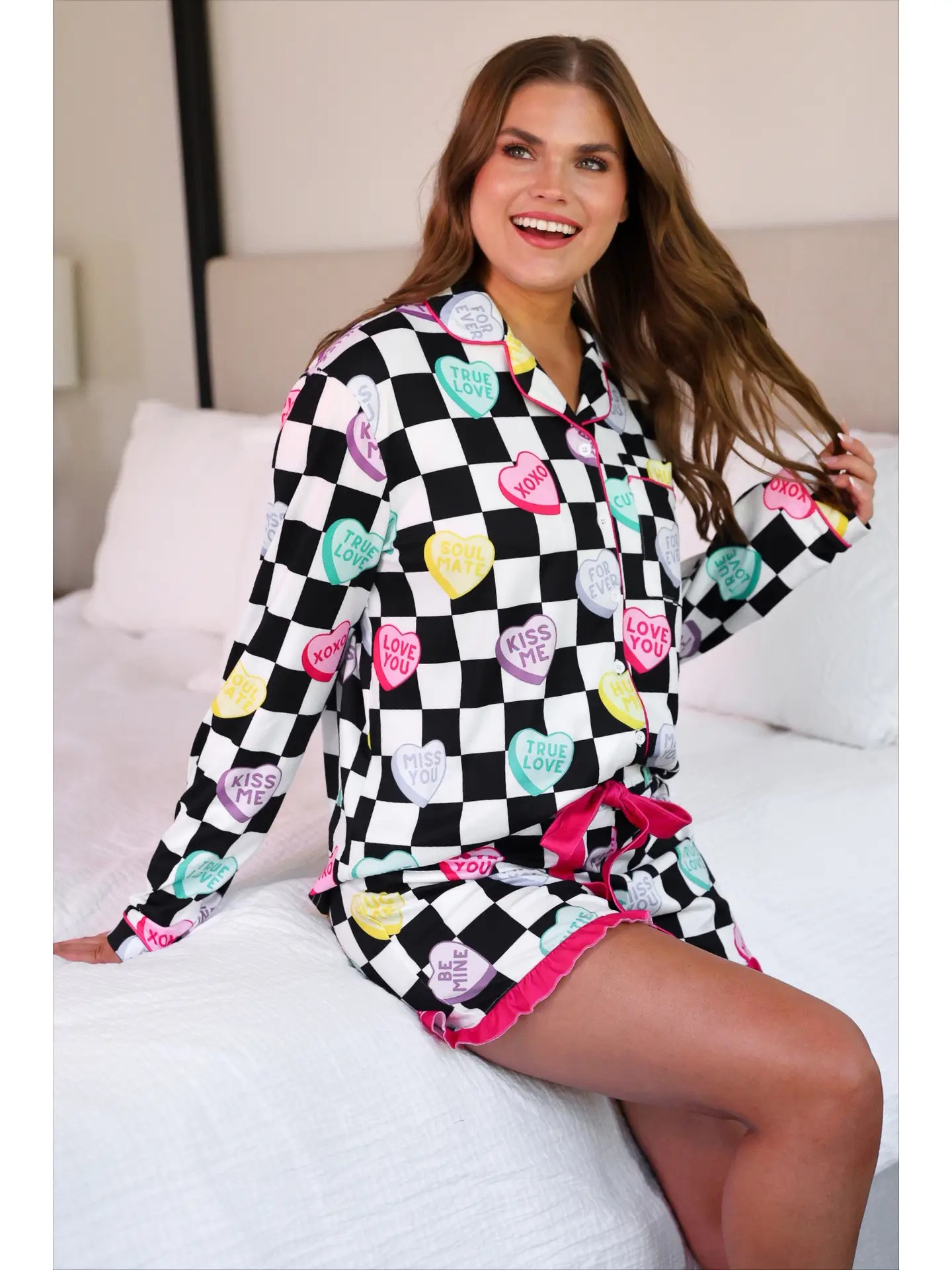 Checkered Conversation Hearts Lounge Set