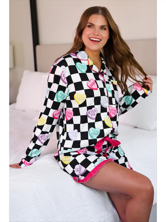 Checkered Conversation Hearts Lounge Set
