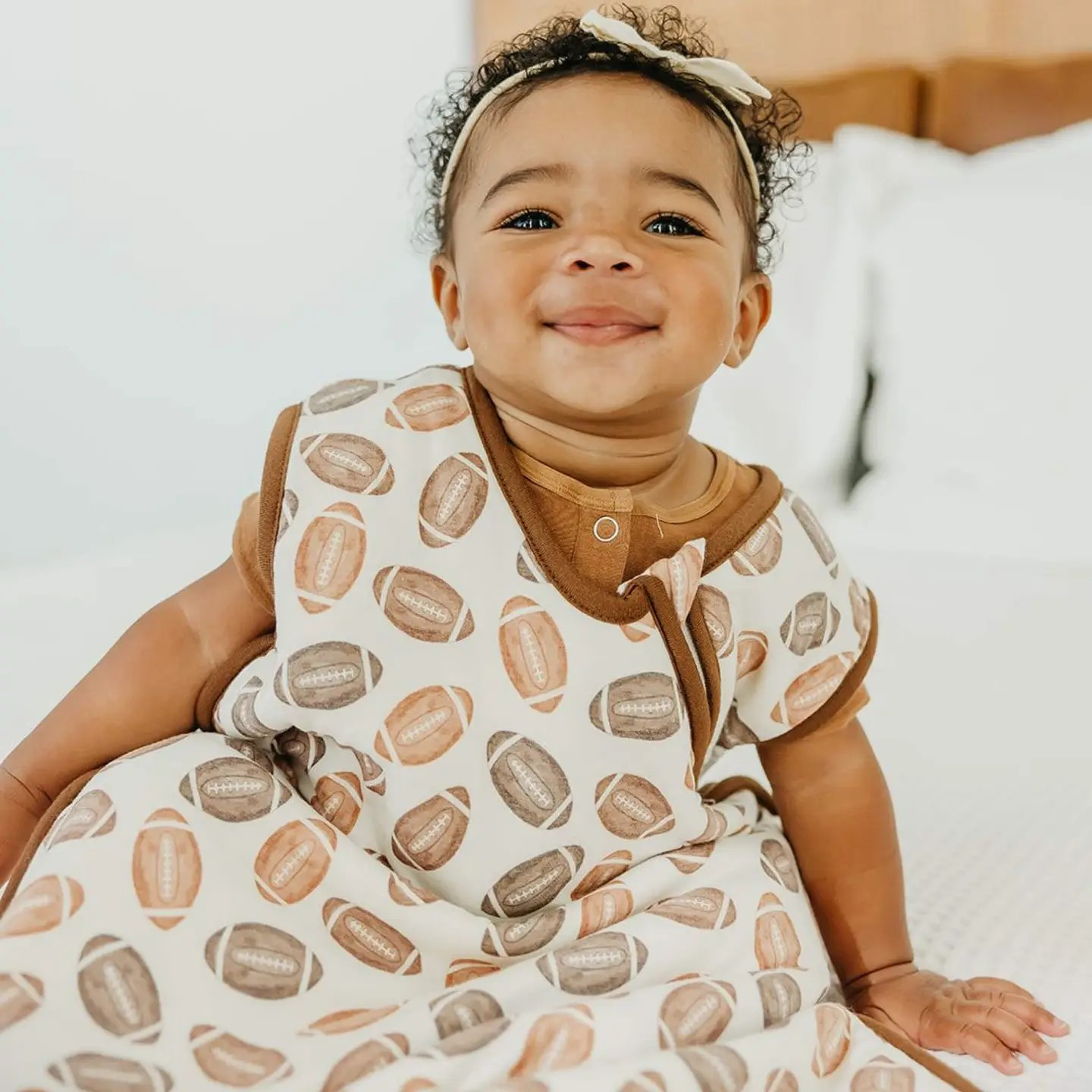 Football Sleep Bag | 6-12M | Copper Pearl