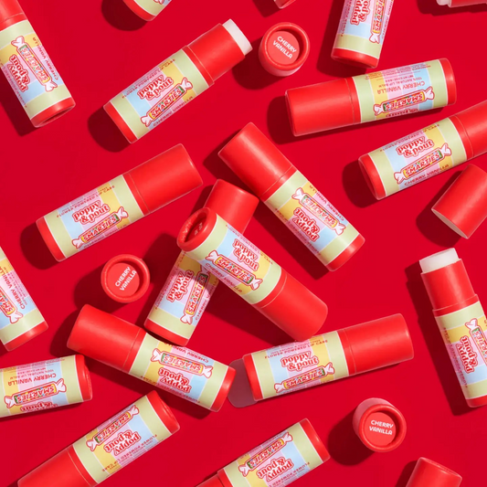 Smarties Cherry Vanilla Lip Balm | Poppy & Pout