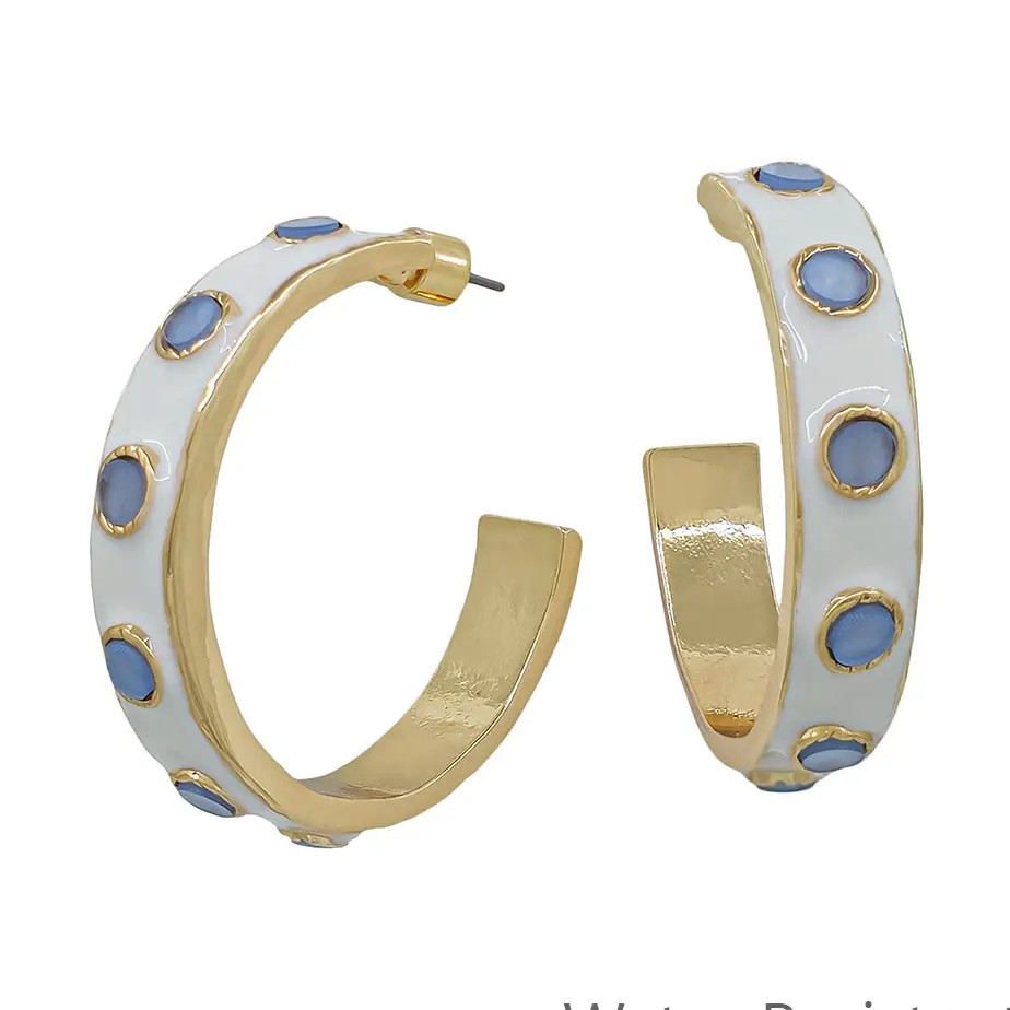 Timeless Blue Hoops | Earrings