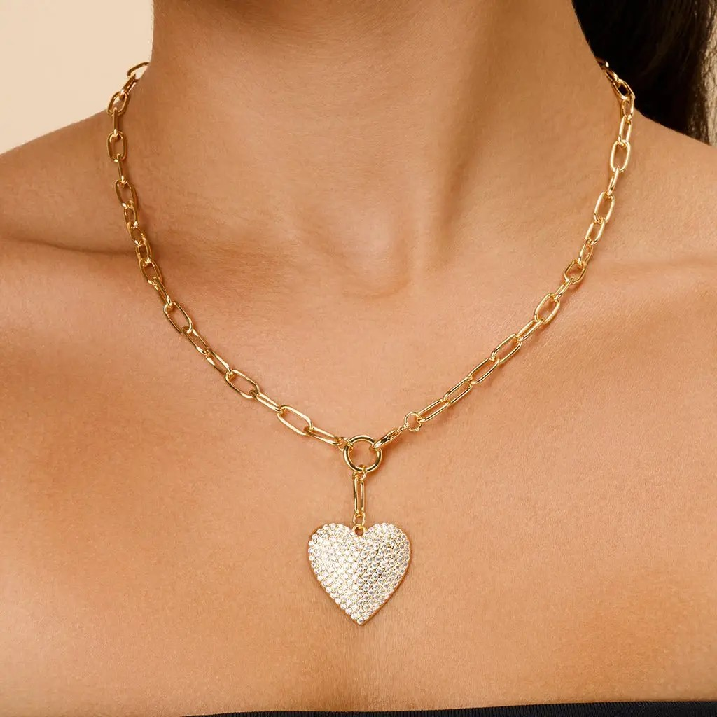 Disco Heart Necklace