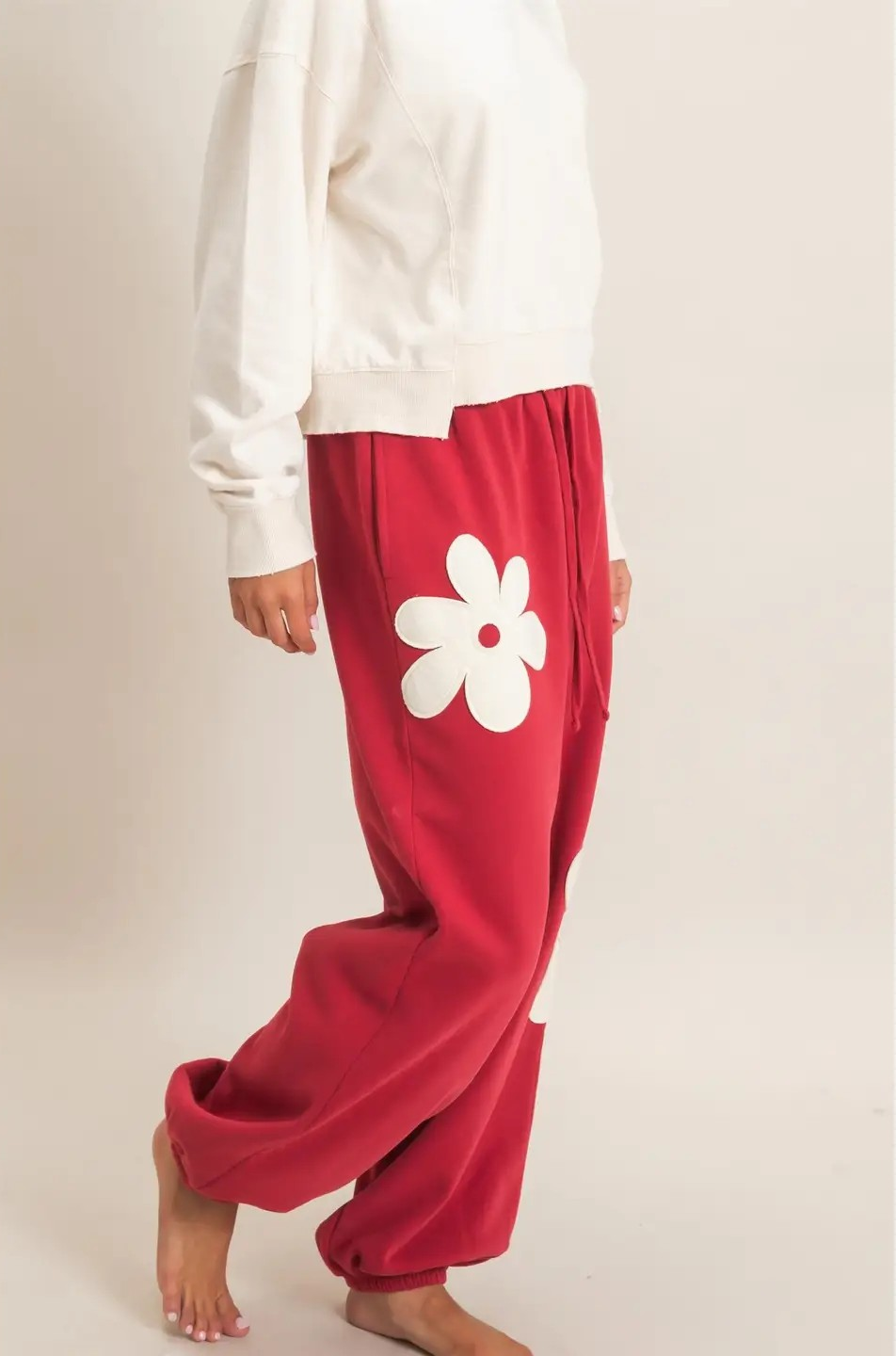 Scarlet Bloom Joggers